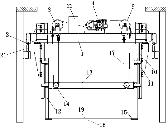 Special bridge crane for brick-making equipment