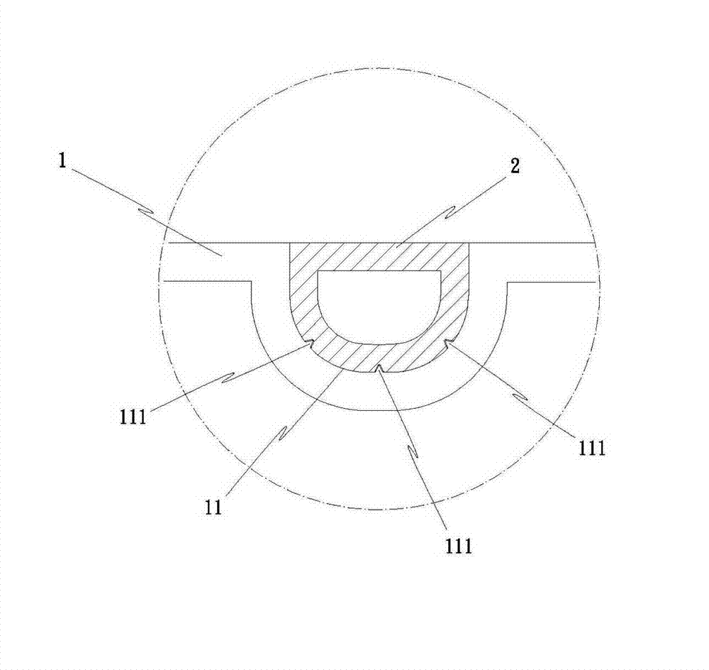 Radiating module combined in interference fit