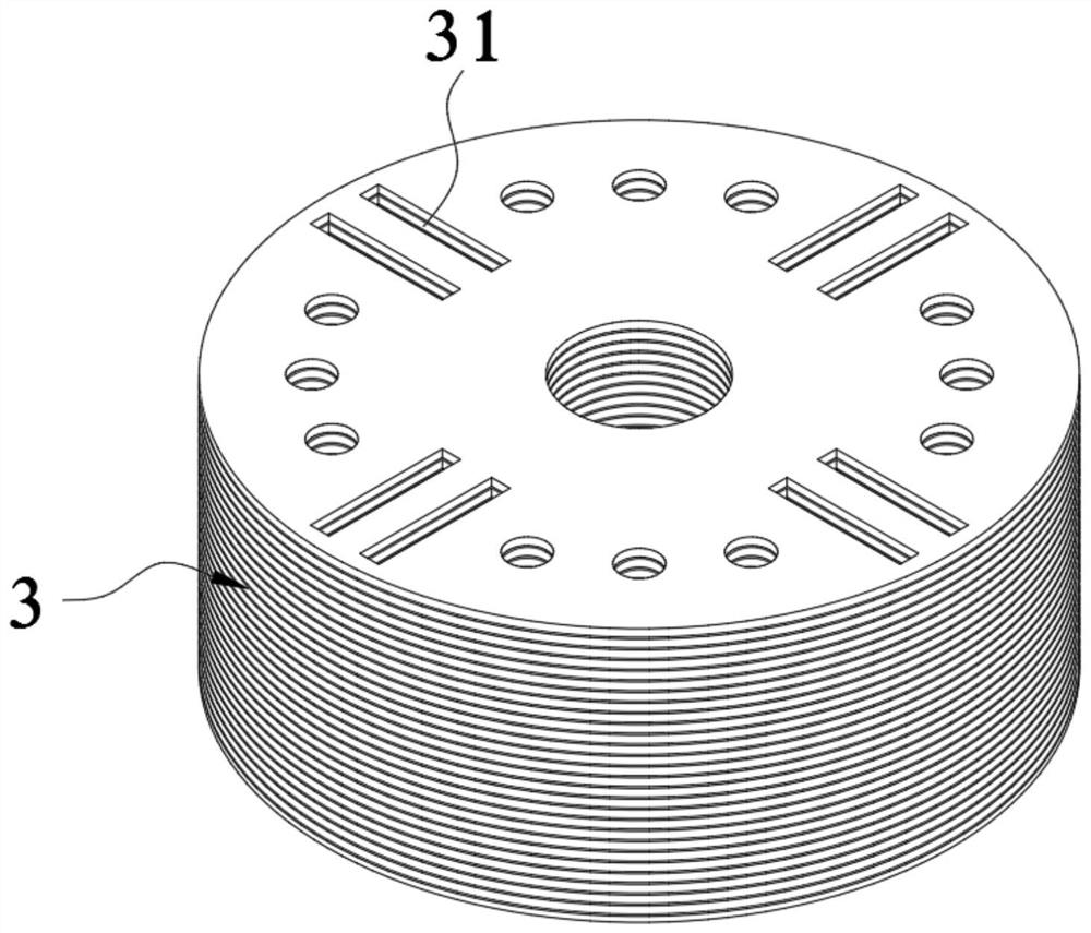 Tool for glue pouring of motor rotor of new energy automobile