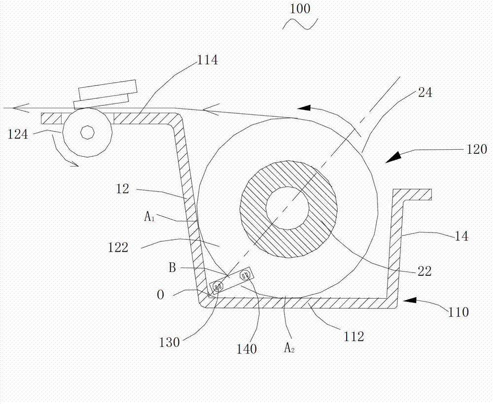 Roll-paper use-up detection device and printing device and roll-paper use-up detection method