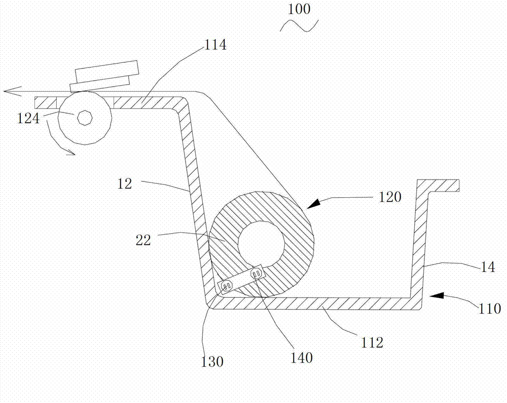 Roll-paper use-up detection device and printing device and roll-paper use-up detection method