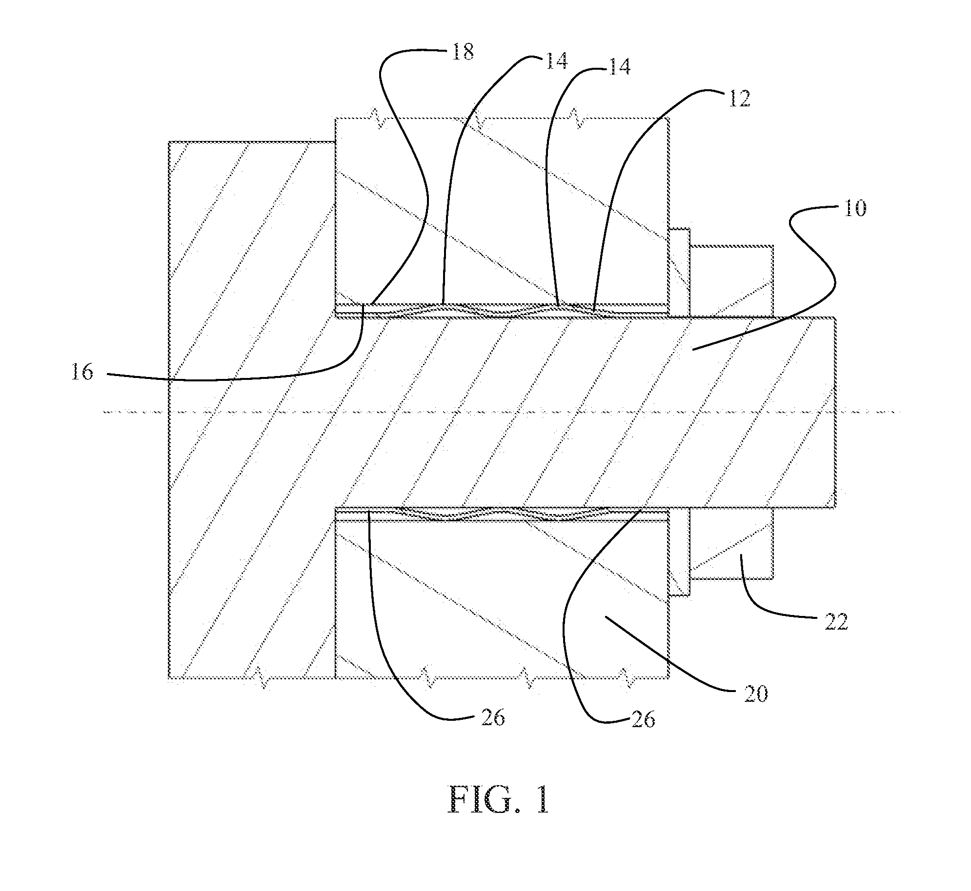 Electrically conductive bushing connection to structure for current path