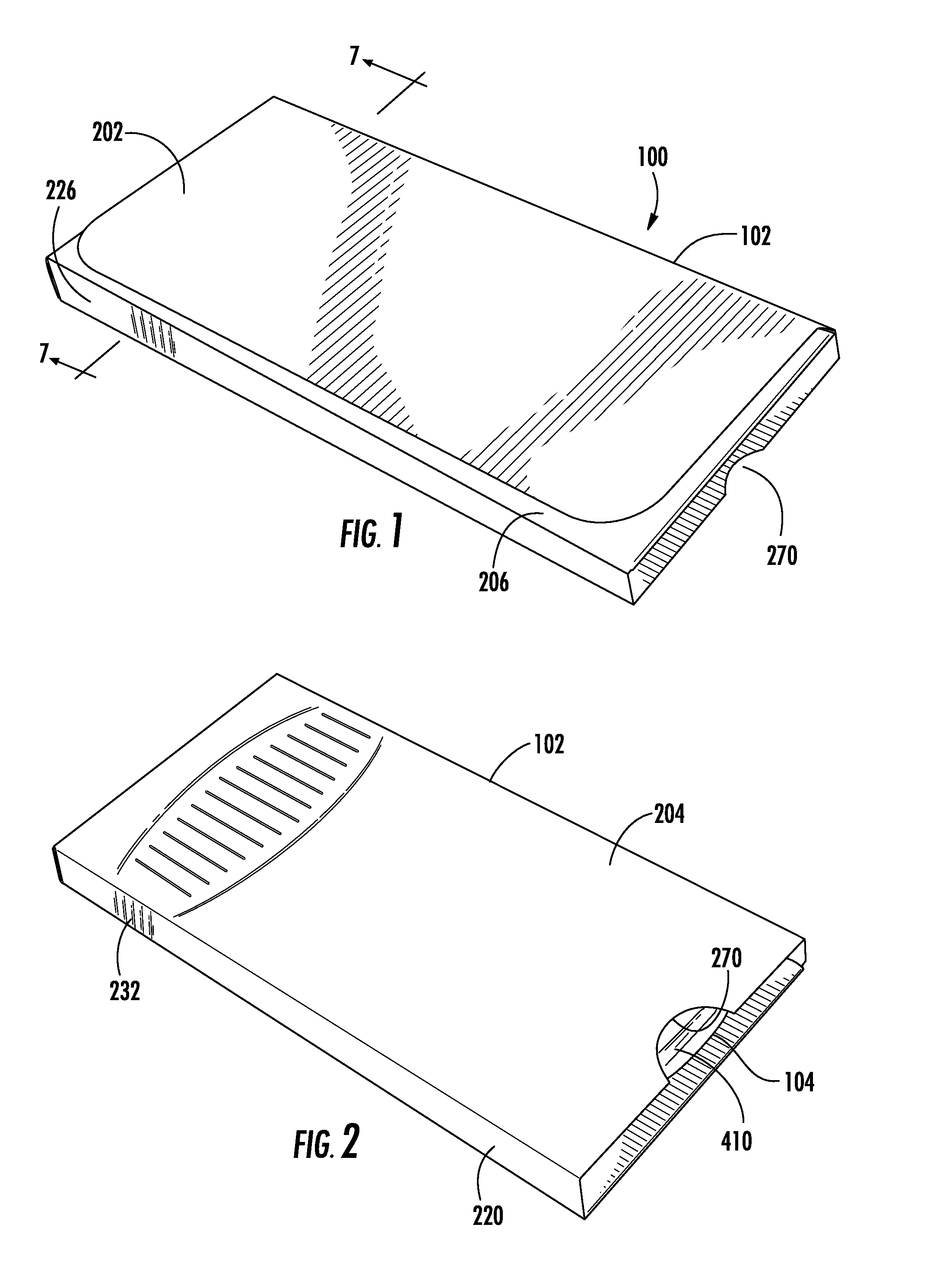 Child-resistant packaging container and blank