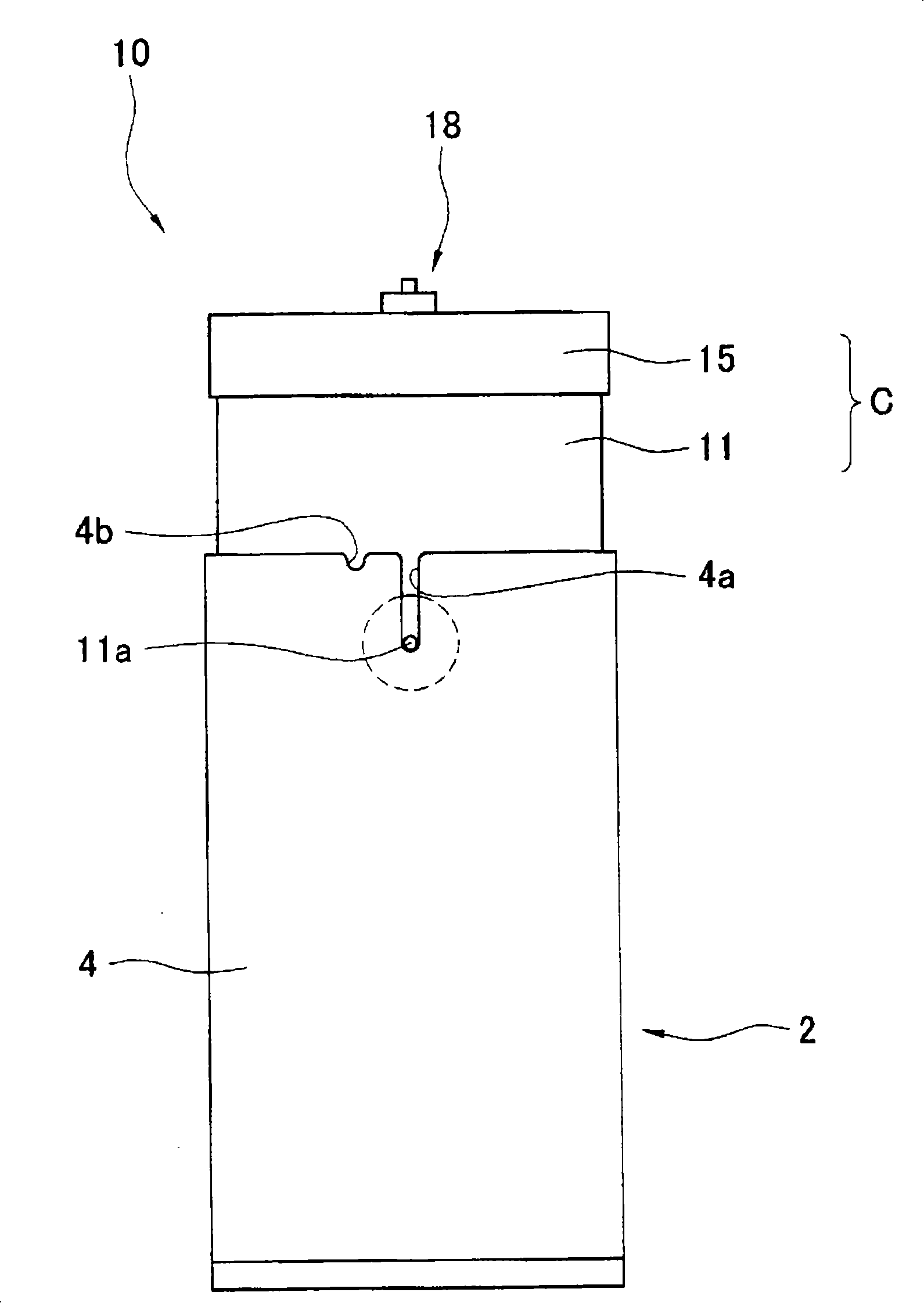 Garbage treatment device and container for garbage treatment