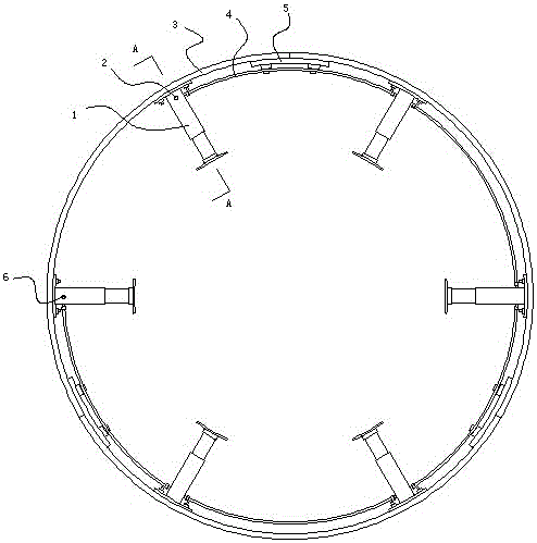 A built-in tire burst emergency device with an oil cylinder