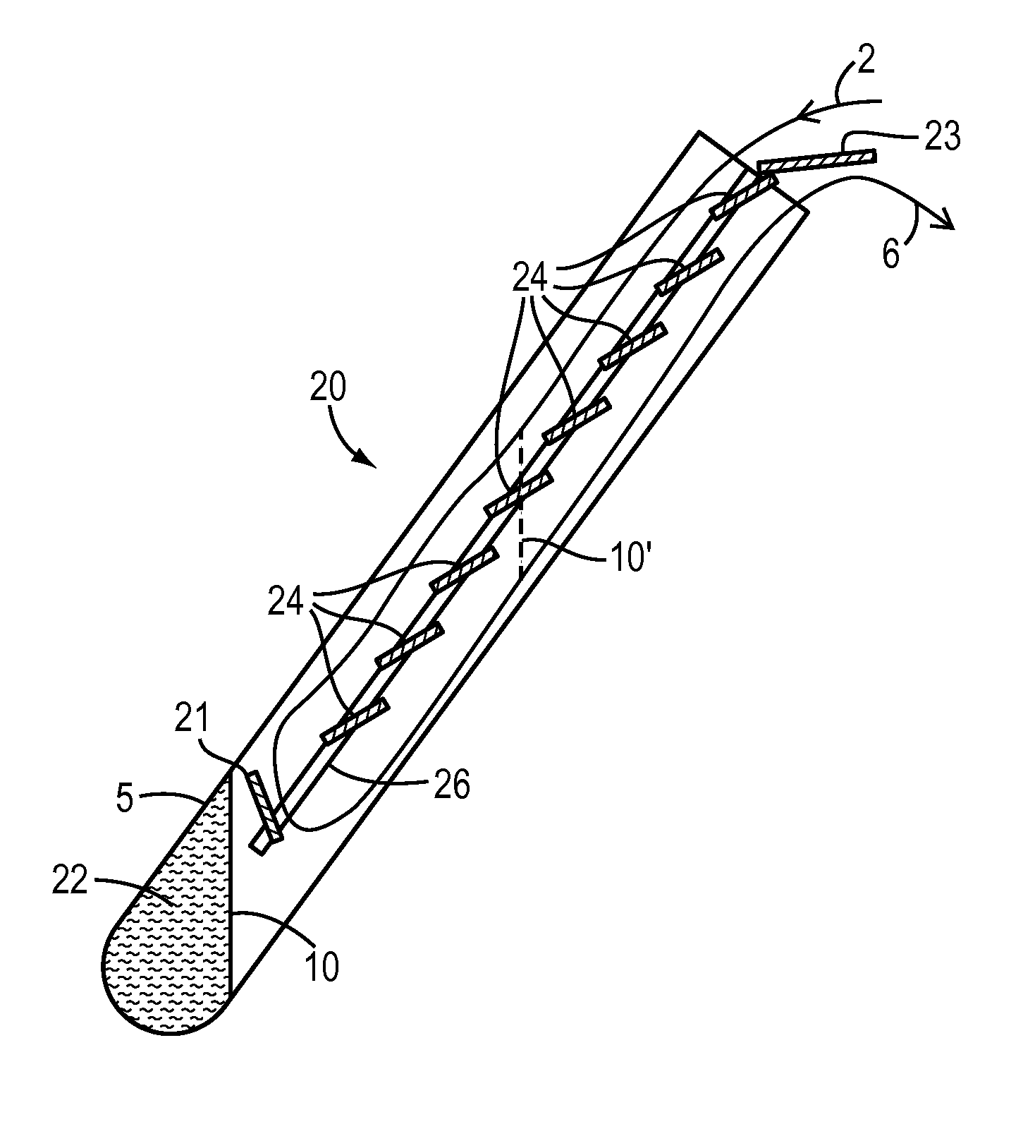 Device and method for increasing evaporation rates of blow-down apparatus
