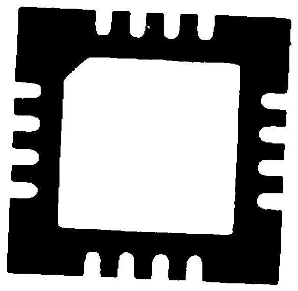 Fast tilt correction method for QFN chip pin image