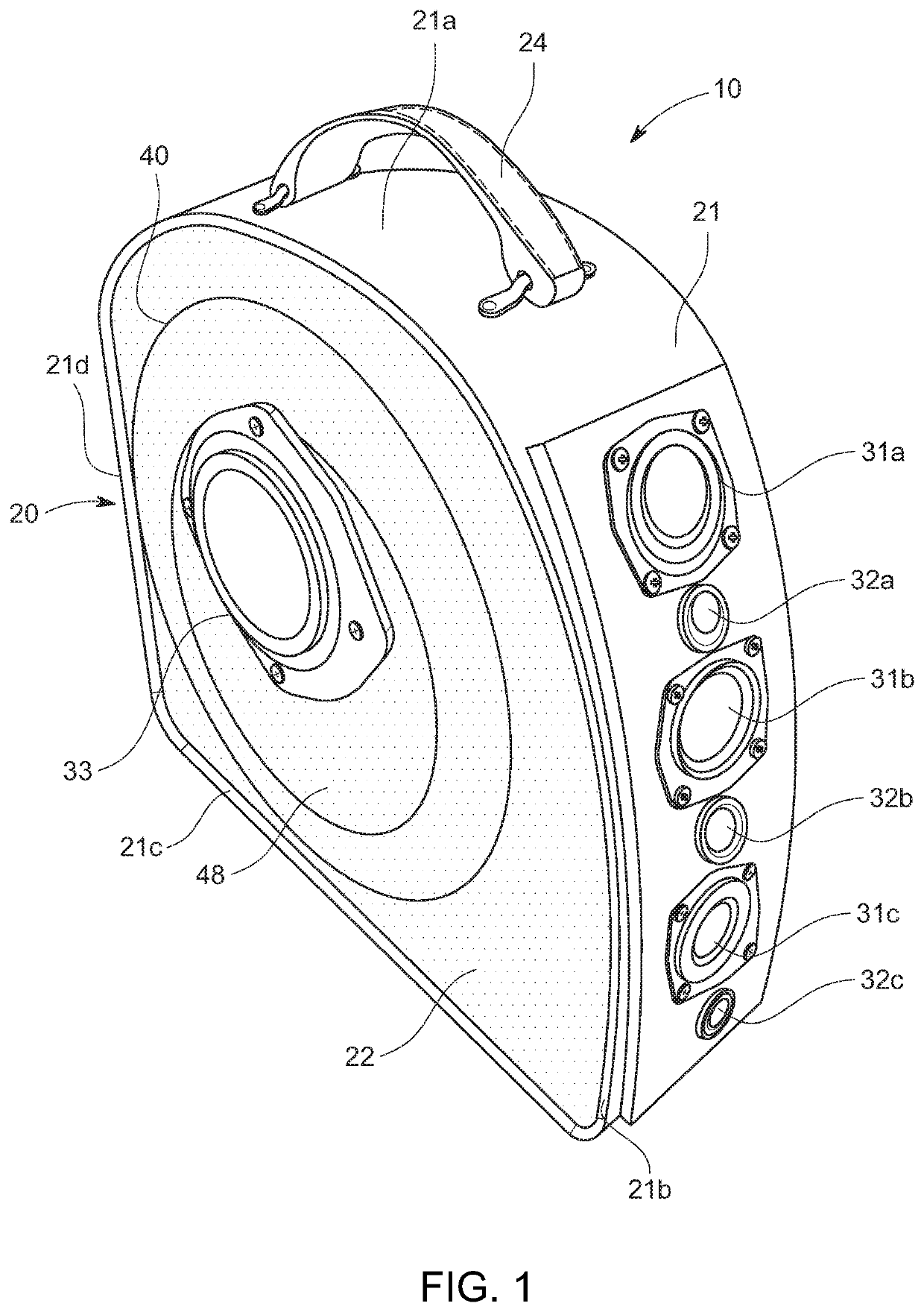 Low-frequency spiral waveguide speaker
