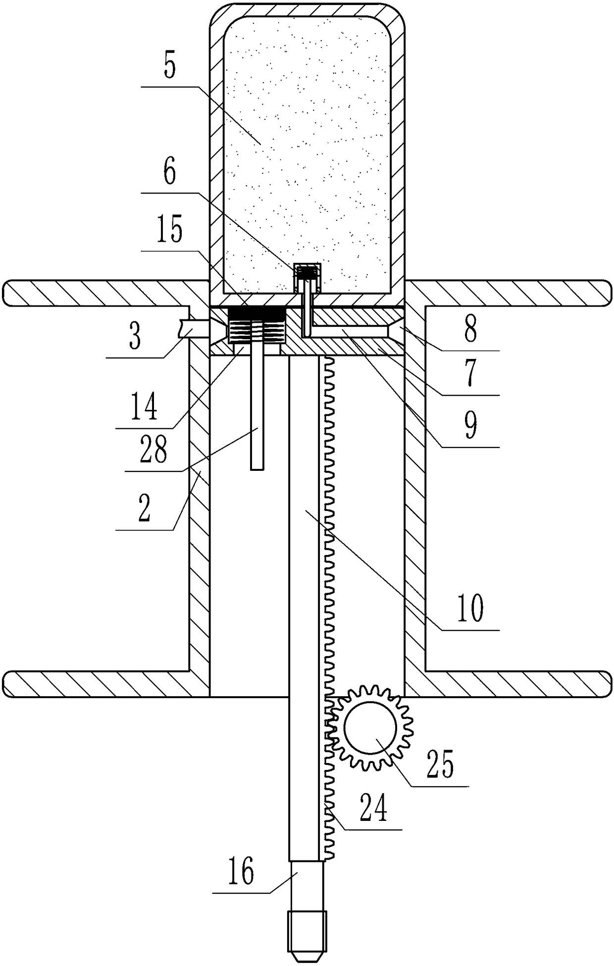 Stratified sampling device for water