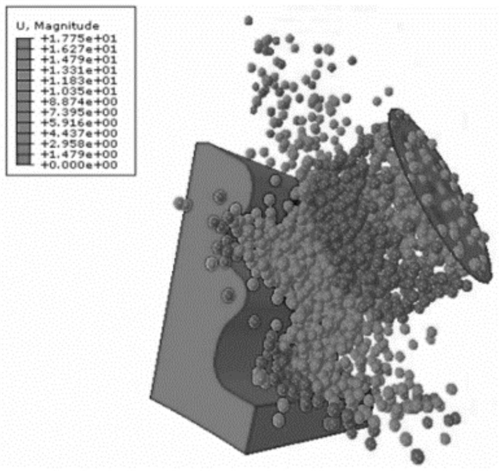 Turbine mortise shot blasting discrete element-finite element coupling multi-scale simulation method