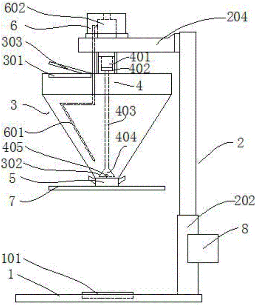 Logistics package internal filling device and method