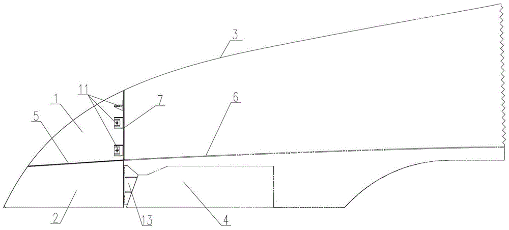 Head cover structure and installation method of high-speed train head