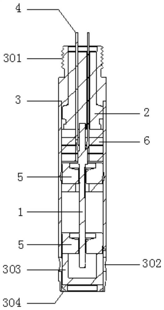 High-temperature-resistant gas sensor and packaging method thereof