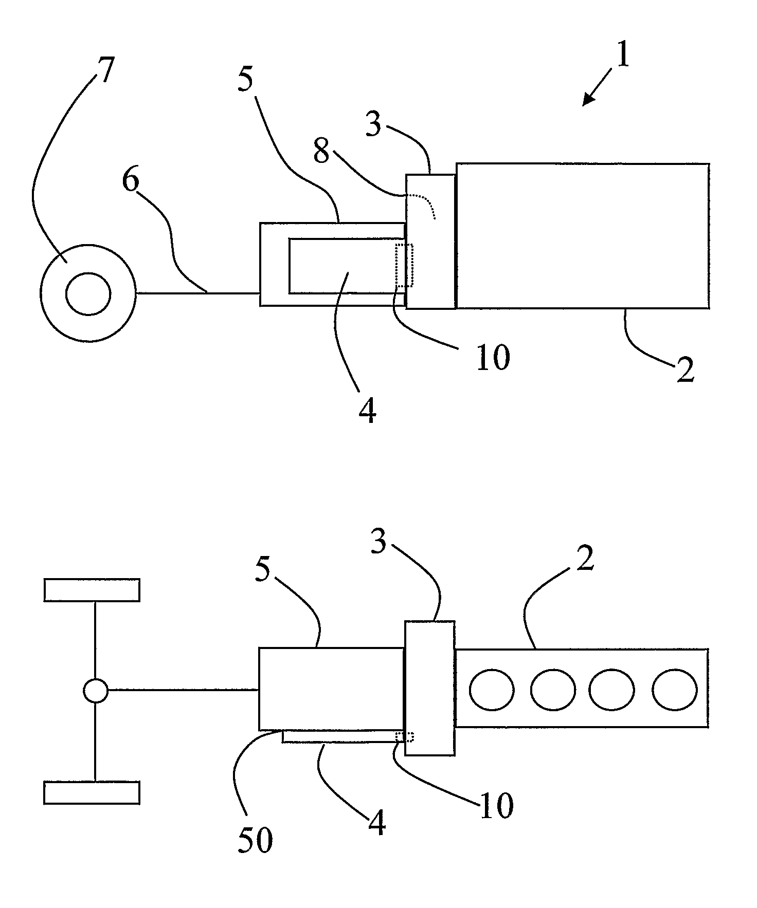 Arrangement for a power electronics unit in a hybrid vehicle