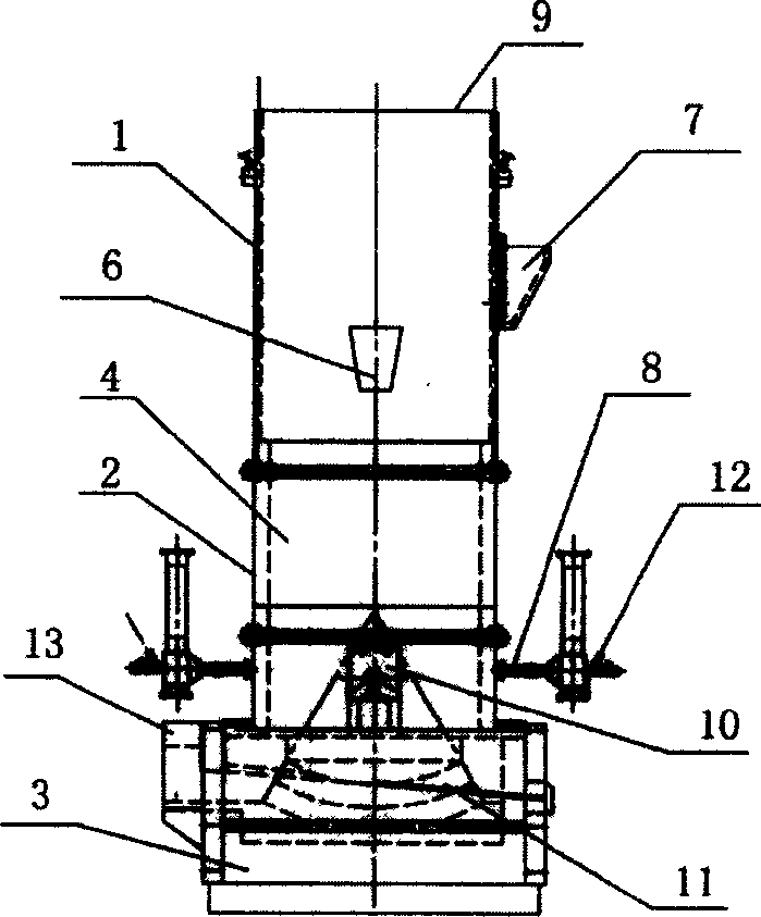 Smelting method and device of molten lead oxidation slag