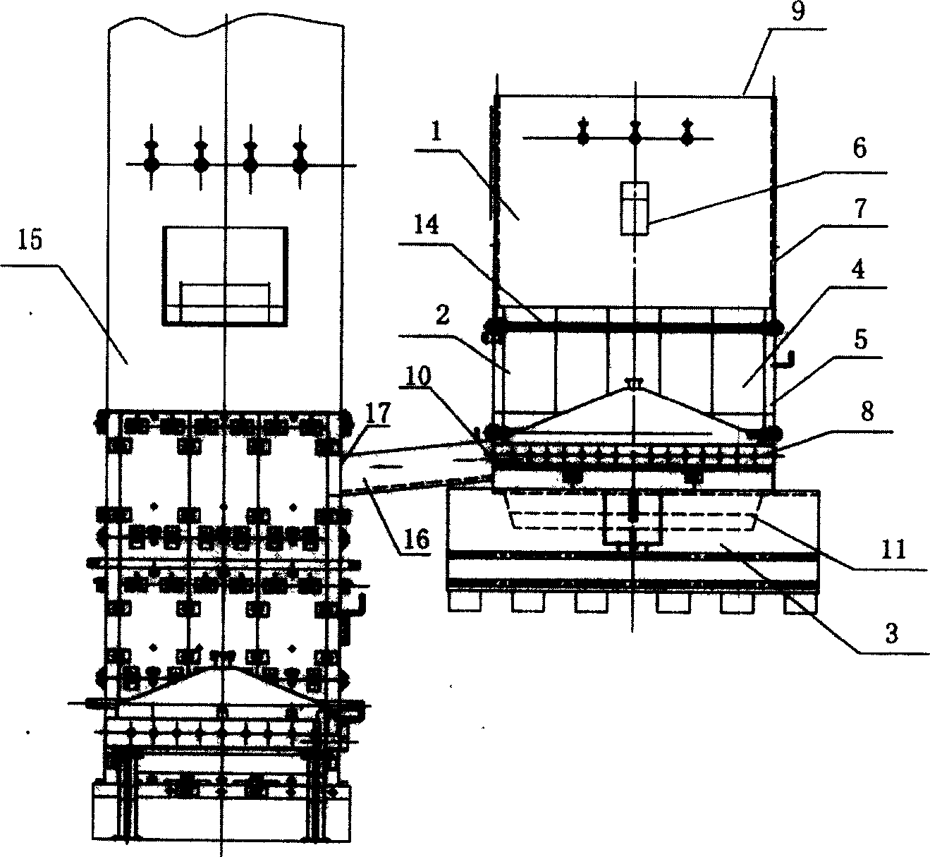 Smelting method and device of molten lead oxidation slag