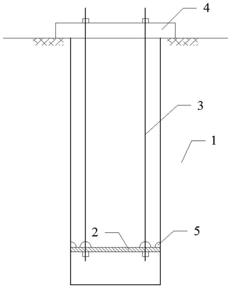 A kind of suspended pile and its construction method, pile side friction resistance testing method