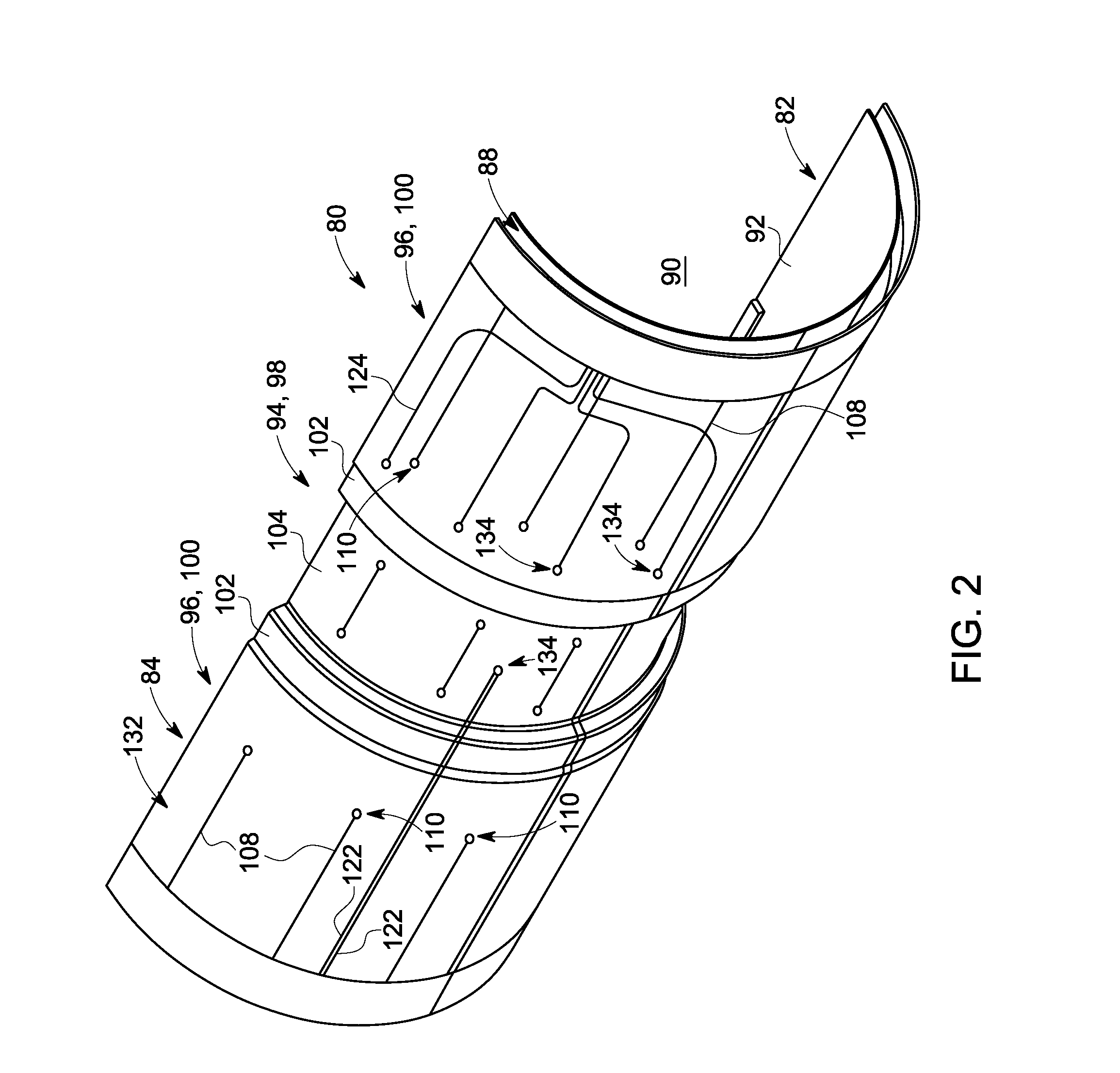 Structured RF coil assembly for MRI scanner