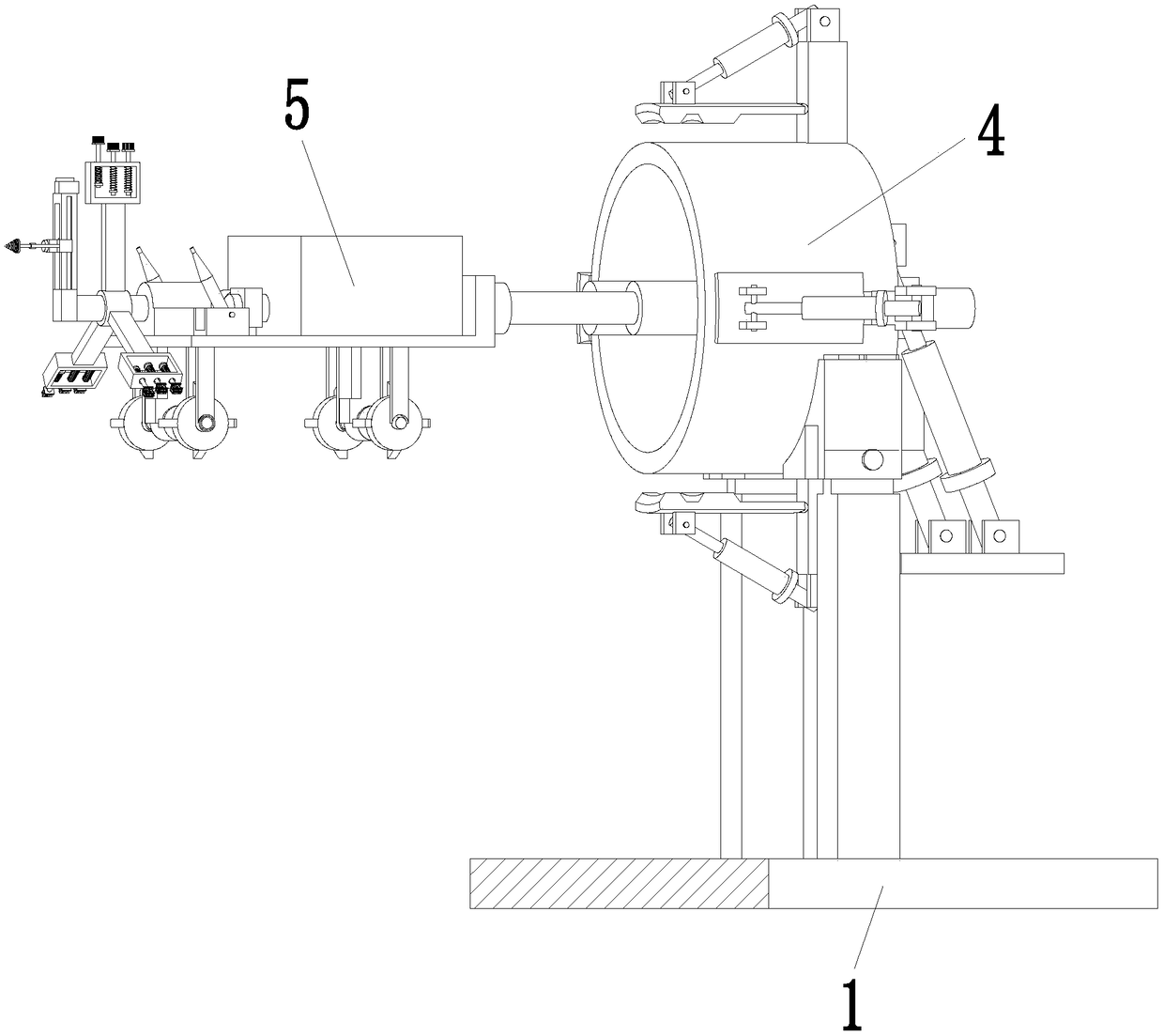 Pipeline automatic dirt-clearing cleaning equipment and pipeline automatic treatment method