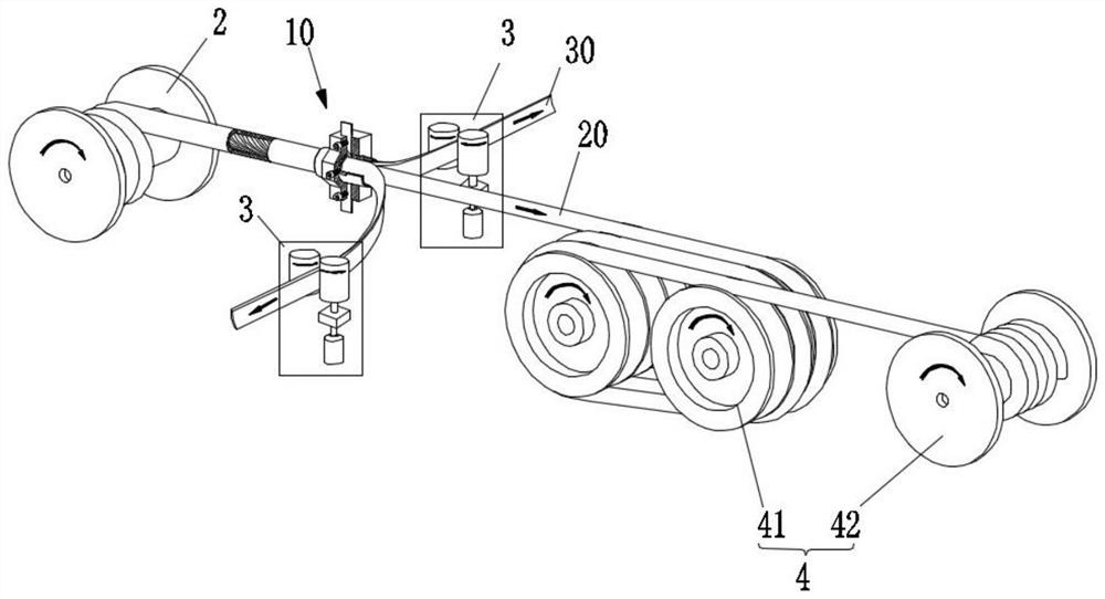 Slitting assembly and automatic wire stripping device