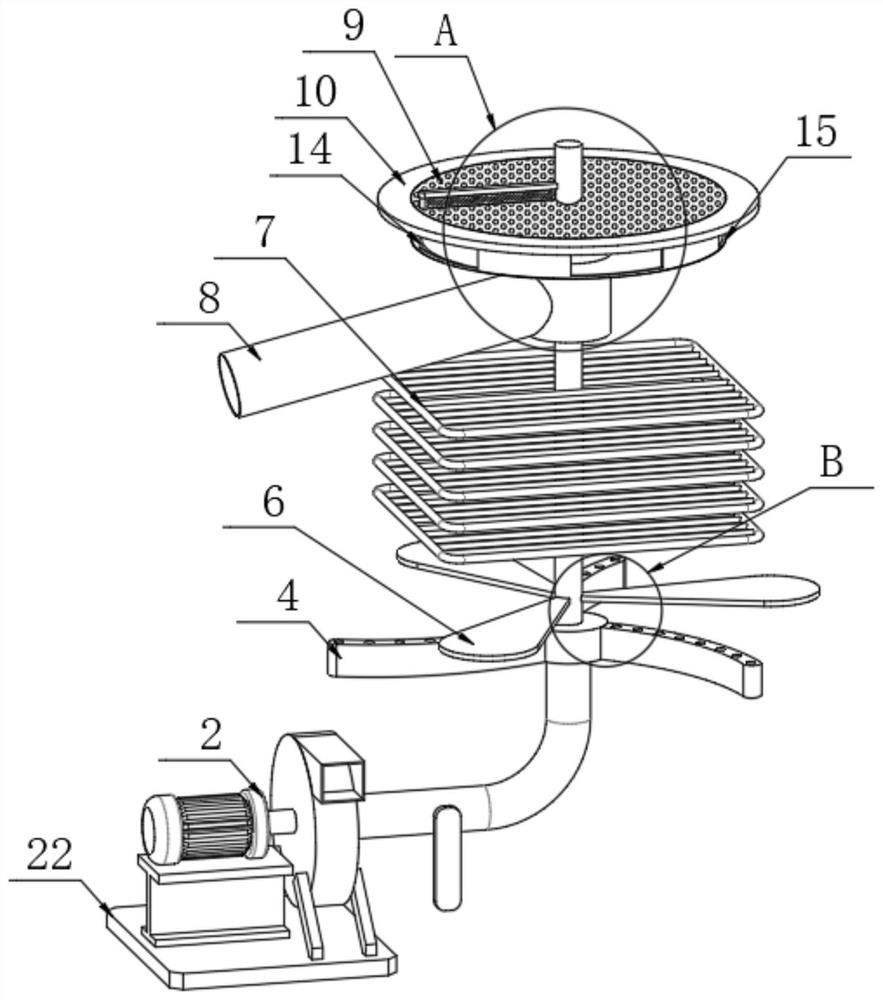 Environment-friendly flue gas waste heat drying device