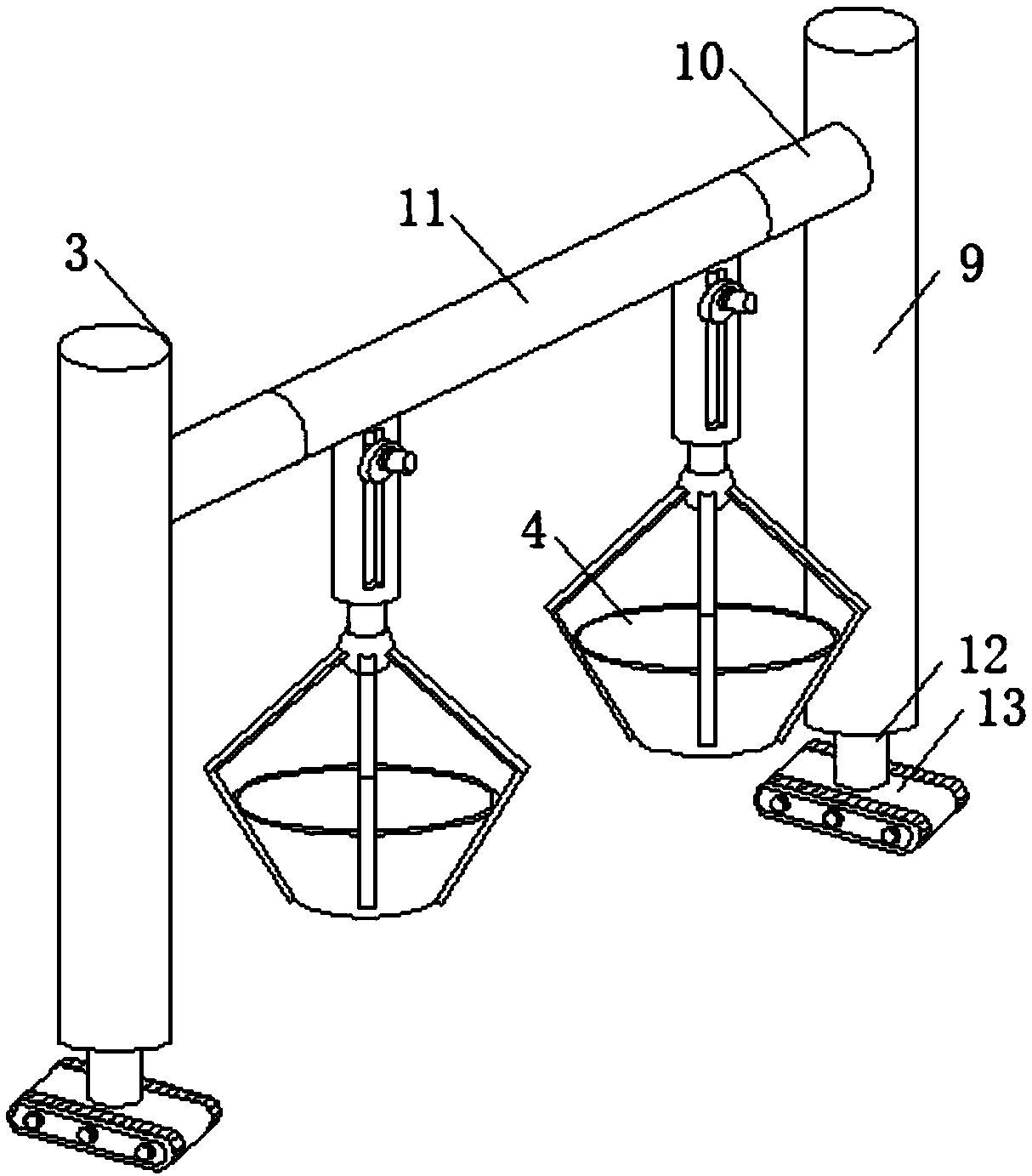 Automatic unloading device for building lift