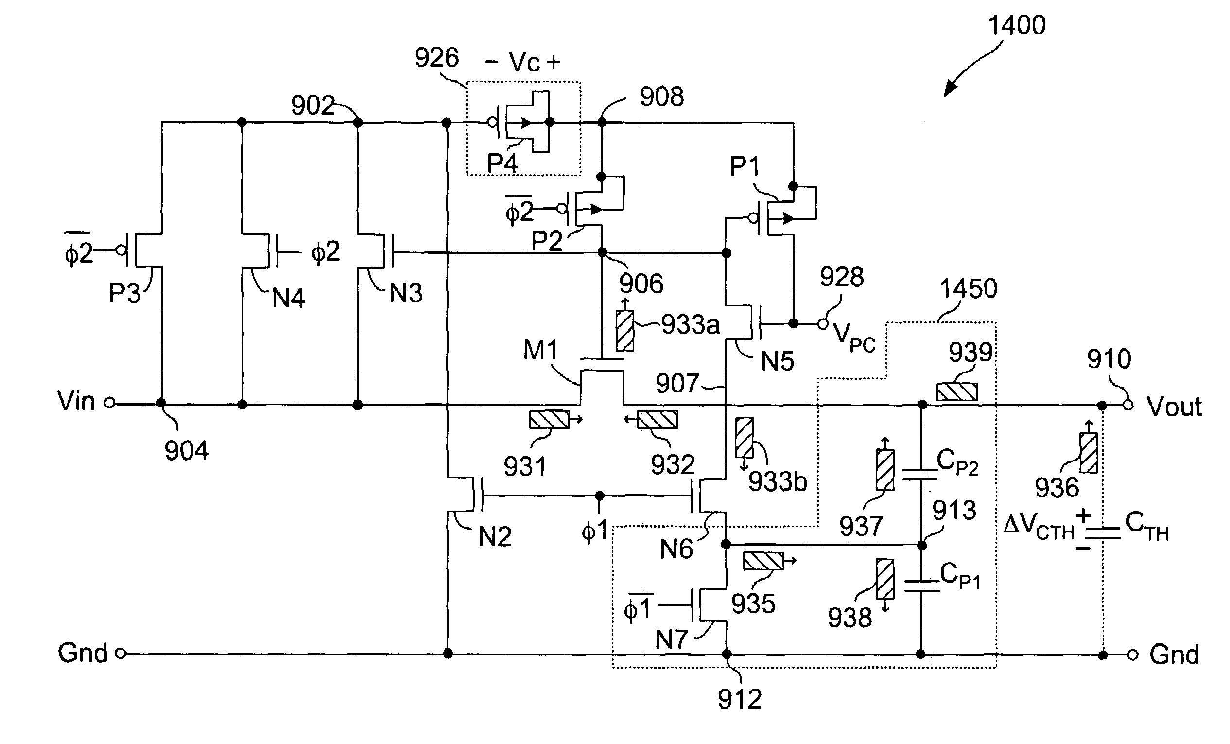 Constant RON switch circuit with low distortion and reduction of pedestal errors
