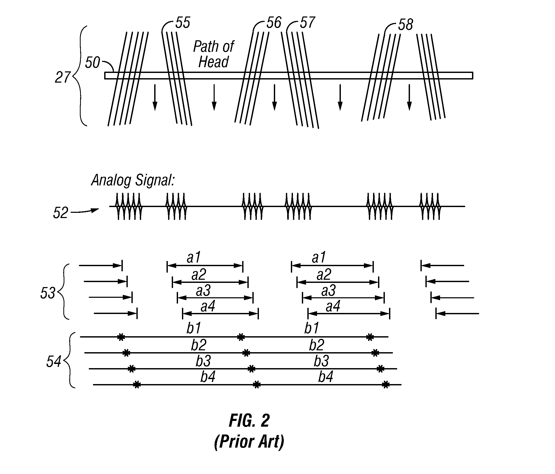 Multiple servo sensor configuration for magnetic tape timing based servo