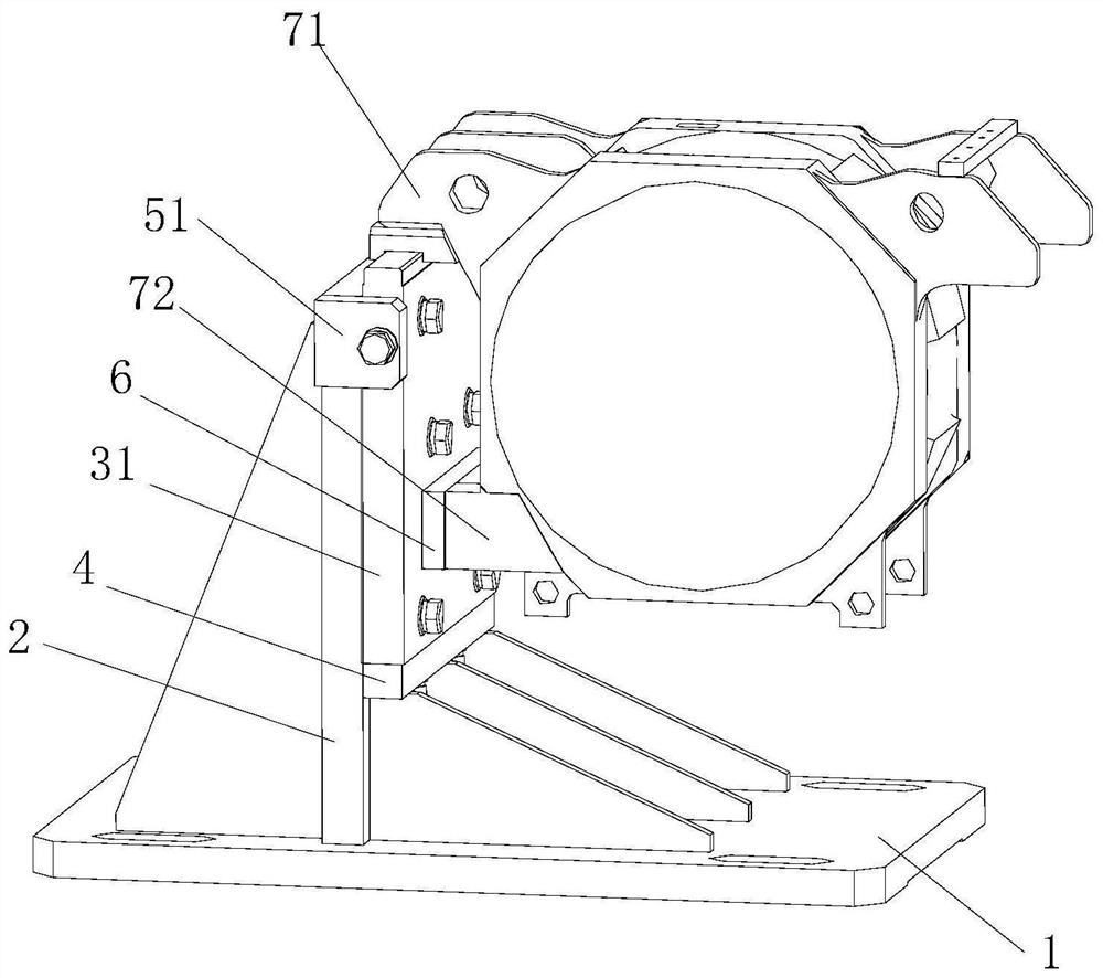 Side suspension type supporting device for traction motor test