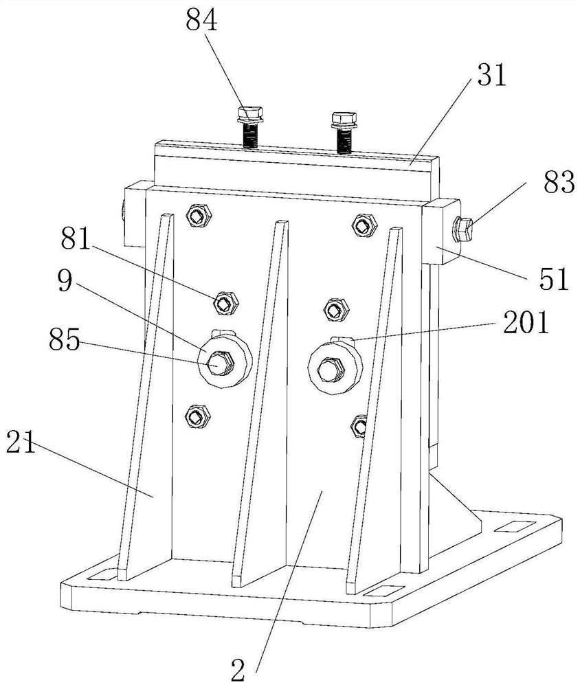 Side suspension type supporting device for traction motor test