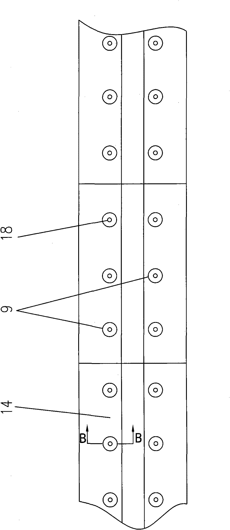 Vibration isolating support structure of damping spring floating track bed and installation method thereof