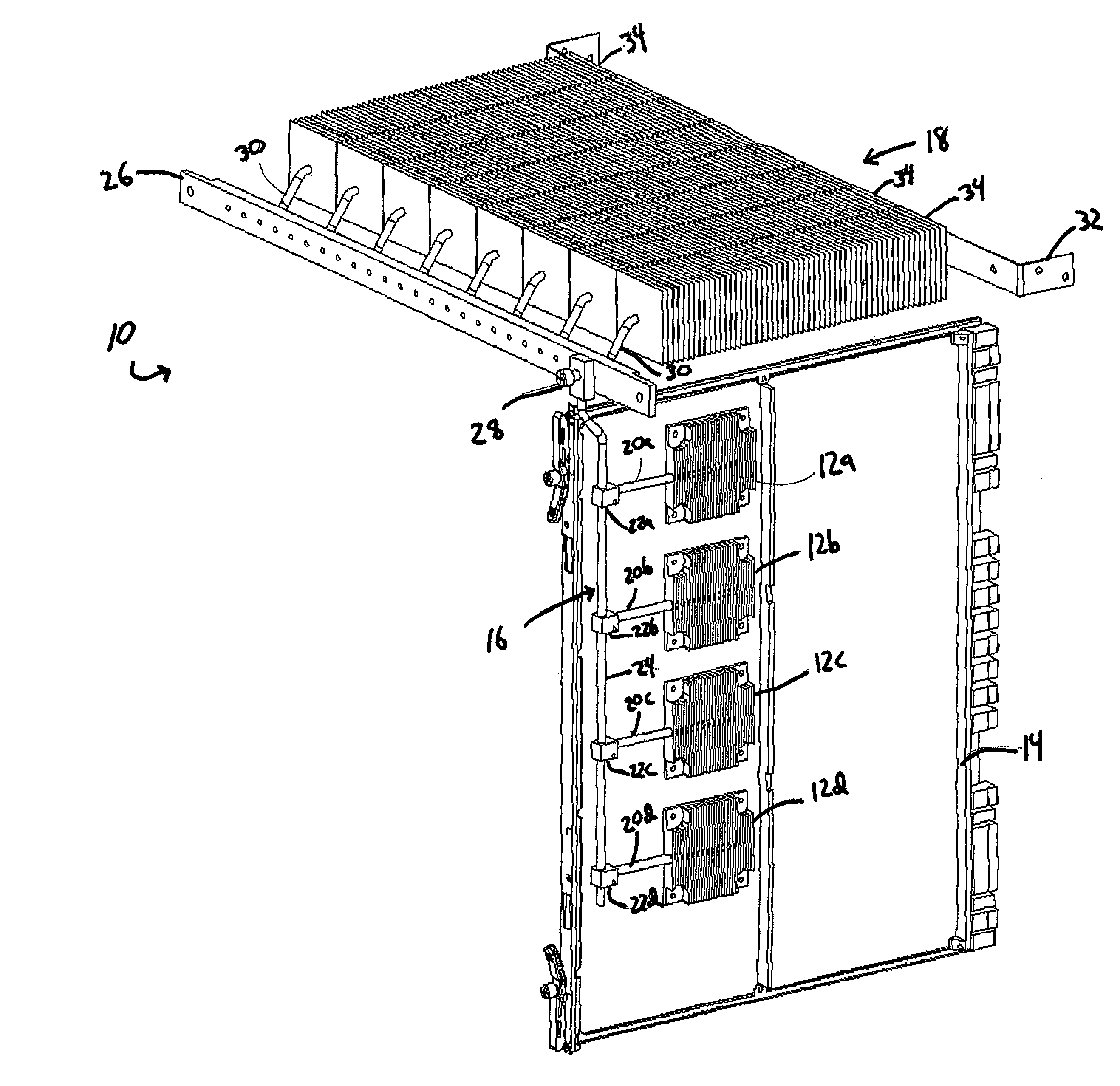 Method and apparatus for dispersing heat from high-power electronic devices