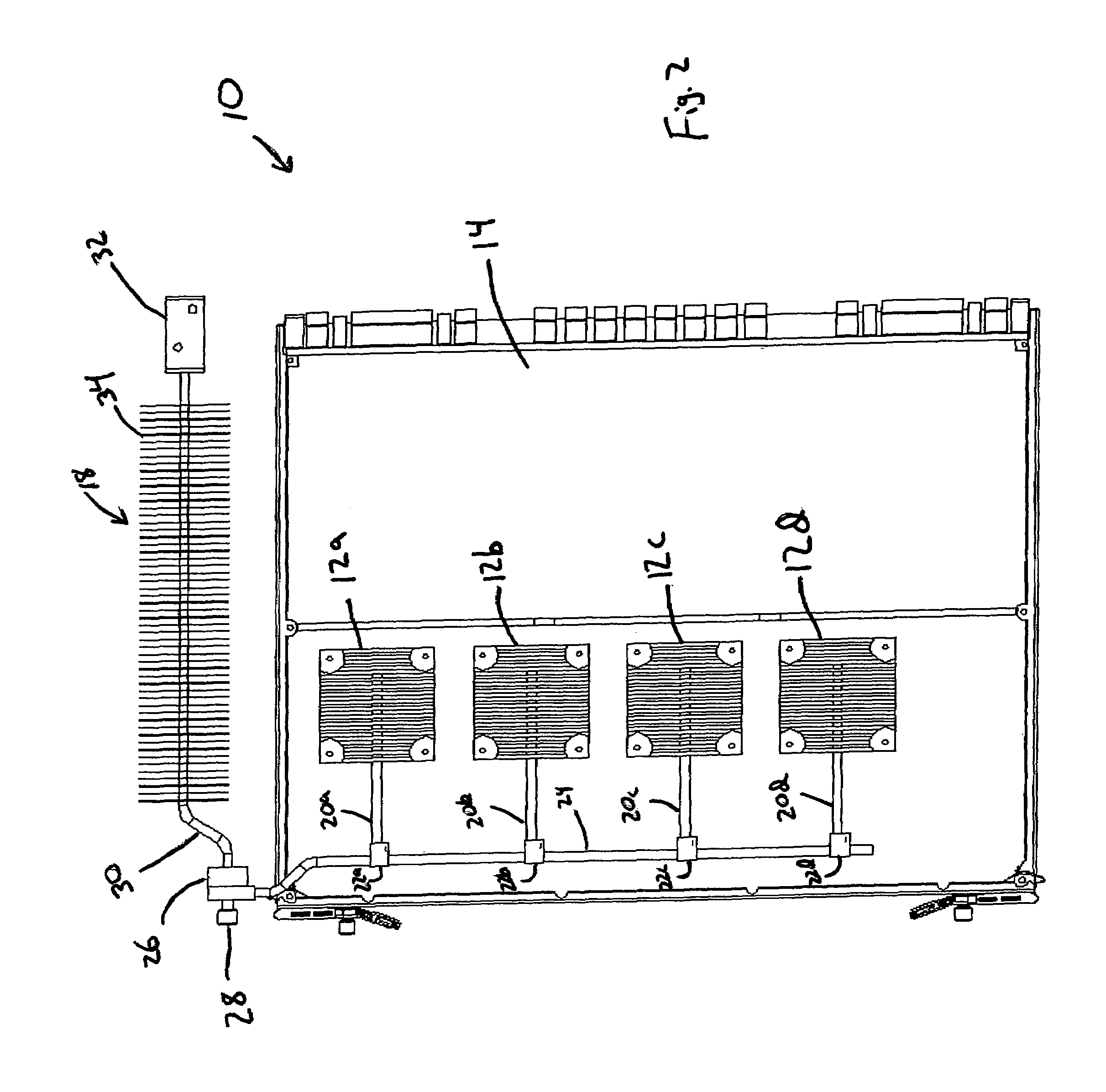 Method and apparatus for dispersing heat from high-power electronic devices