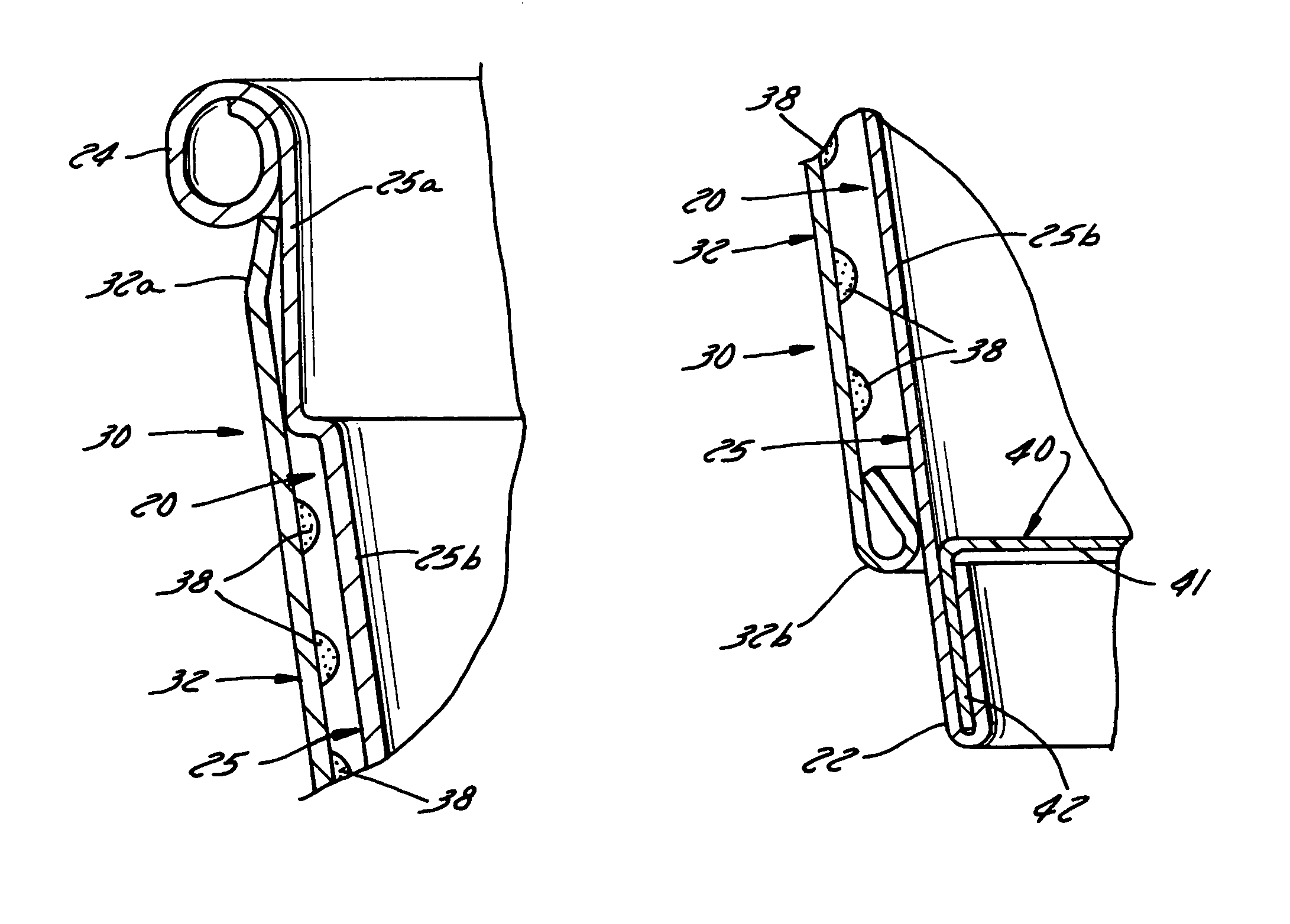 Double wall container with internal spacer