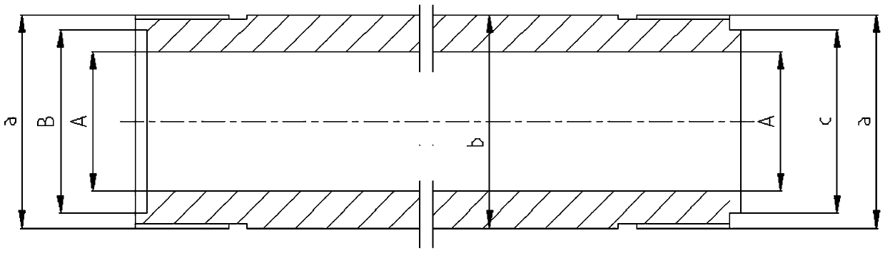 Structure for ensuring requirement for high coaxiality of large-diameter precision pipe body workpiece and method