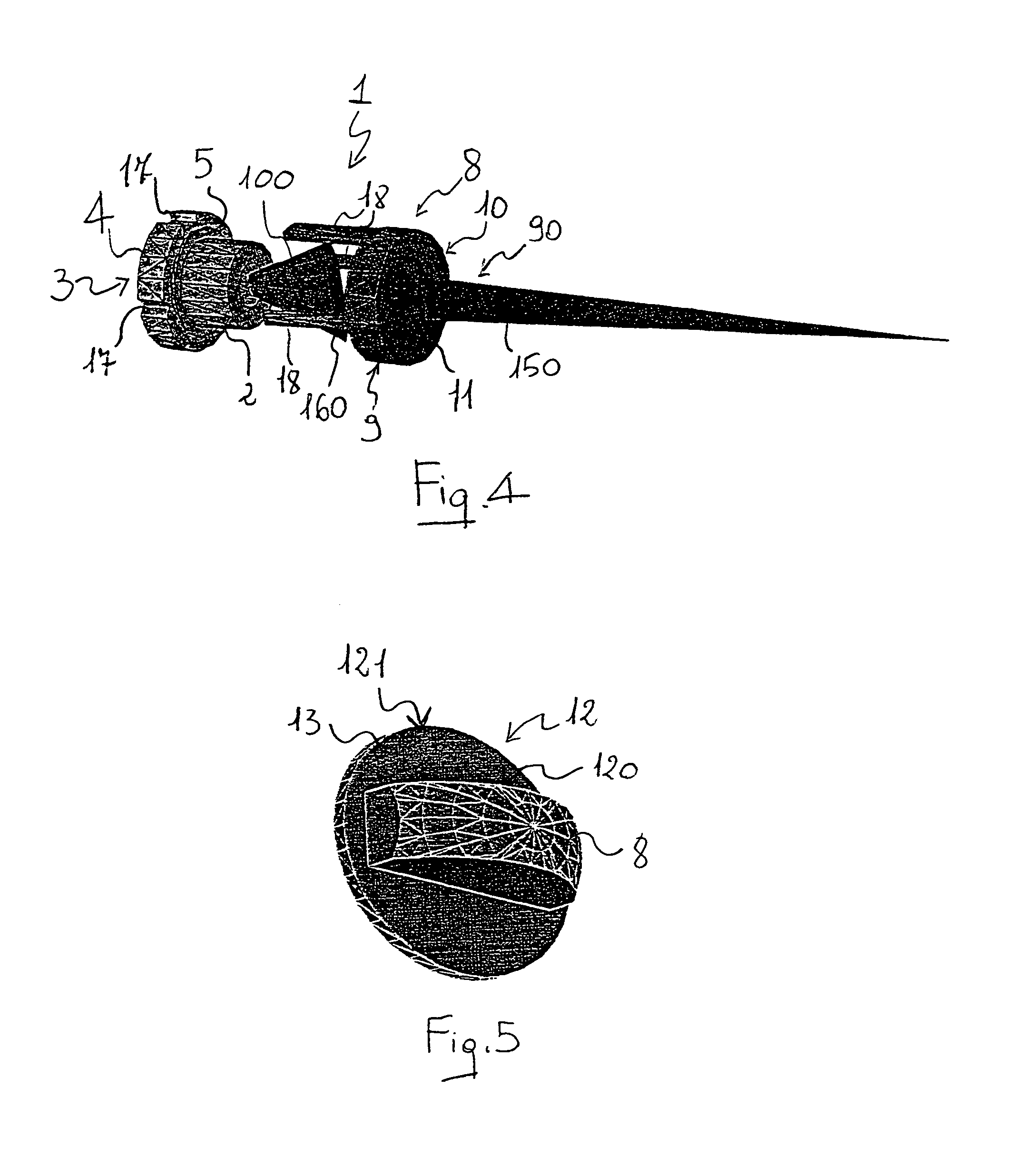 Optical device, lens and optical element for focusing a laser beam and apparatus and method for assembling the optical device