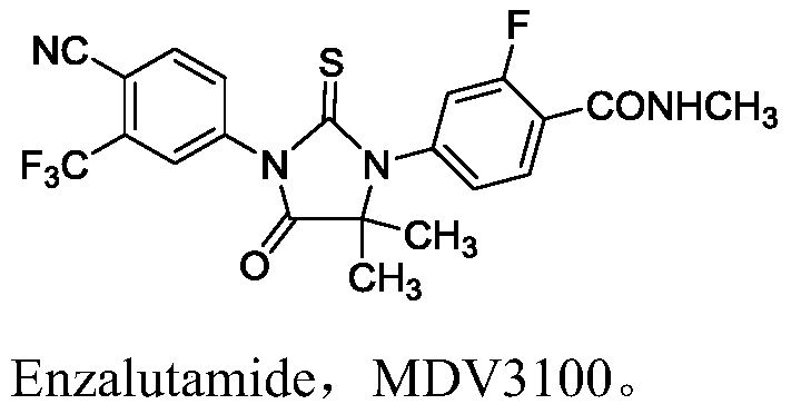 Method for preparation of compound shown as formula (IV) of enzalutamide synthesis intermediate