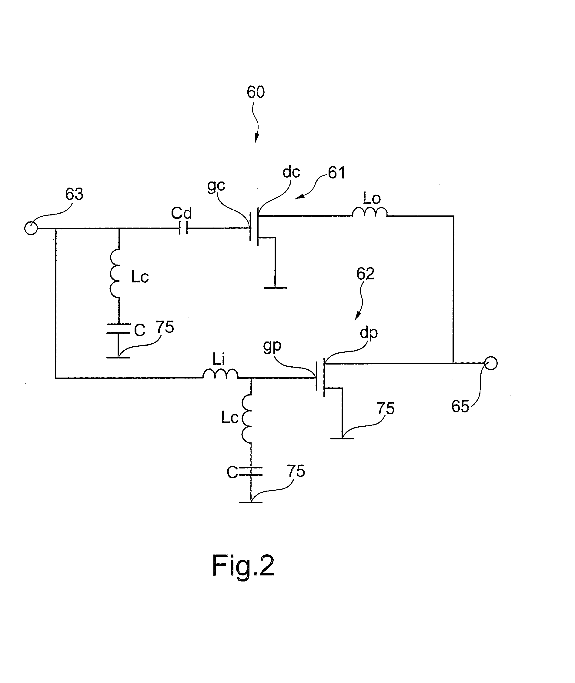 Doherty amplifier with composed transfer characteristic having multiple peak amplifiers