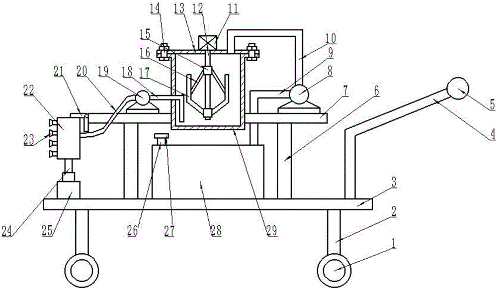 Spraying device for building finishing surface