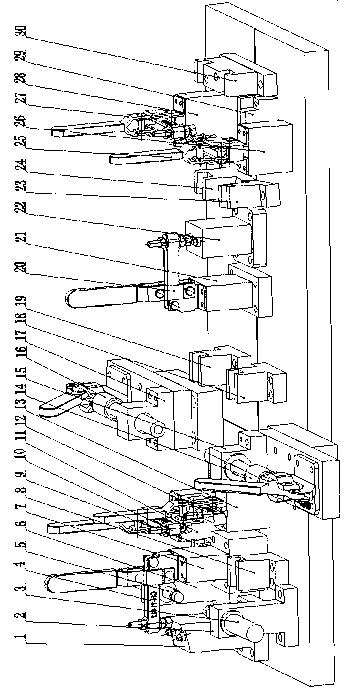 Positioning device of welding fixture for rear main pipe
