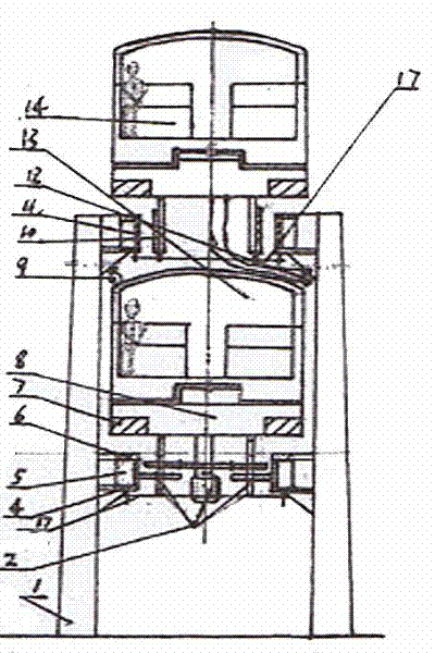 Overhead permanent-magnetic suspension traffic rail and traffic tool