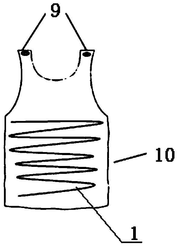 Waistcoat type wireless receiving and playing device and use thereof