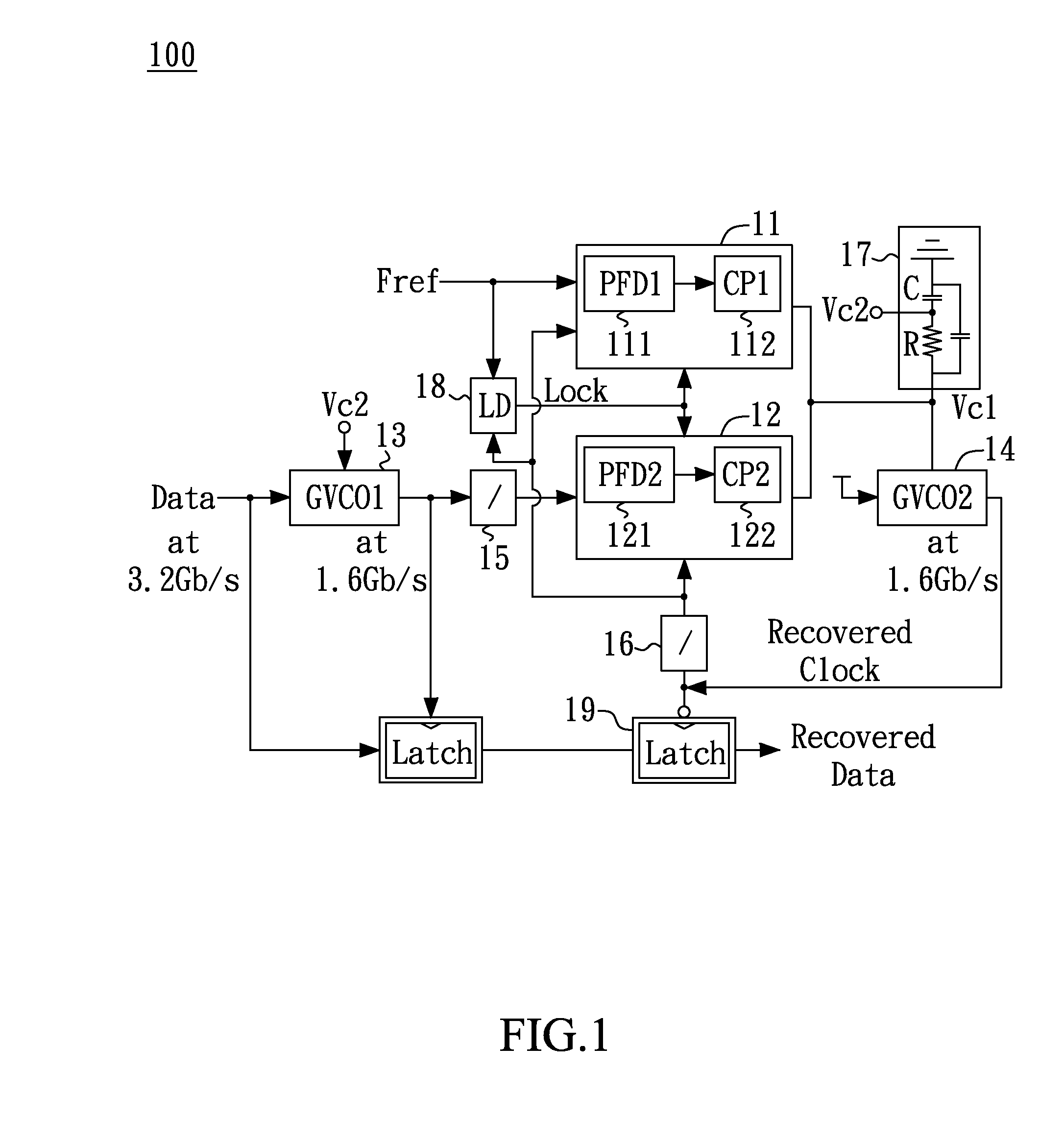Half-rate clock and data recovery circuit