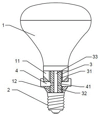 Conduction structure for infrared ray bulb