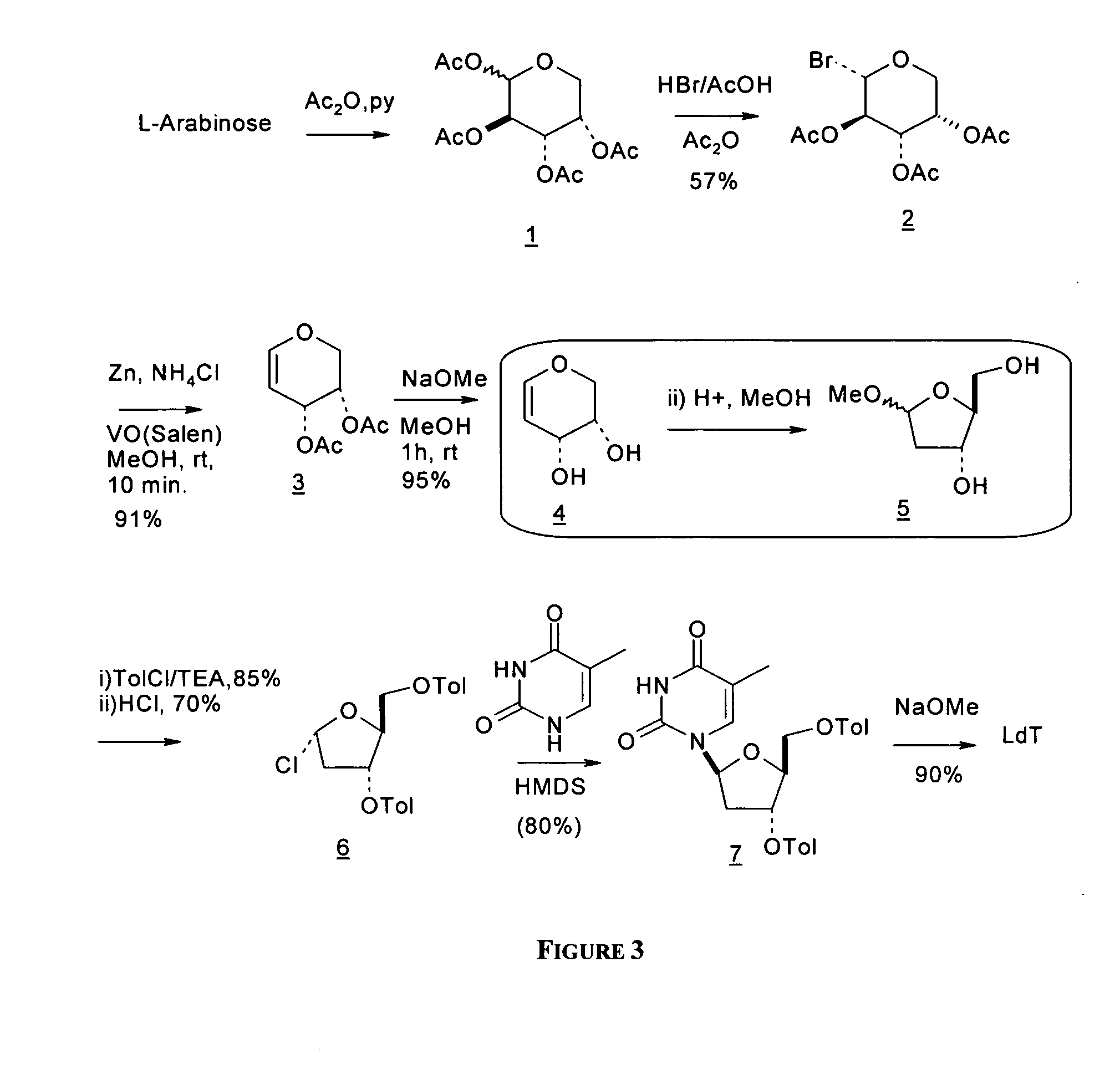 Synthesis of beta-L-2'-deoxy nucleosides
