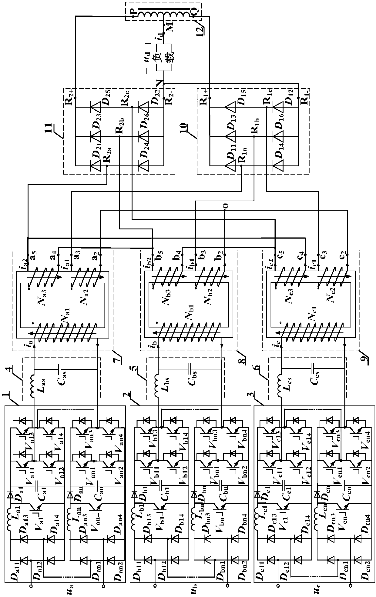 Electric energy conversion device applied to fast charging of electric vehicle