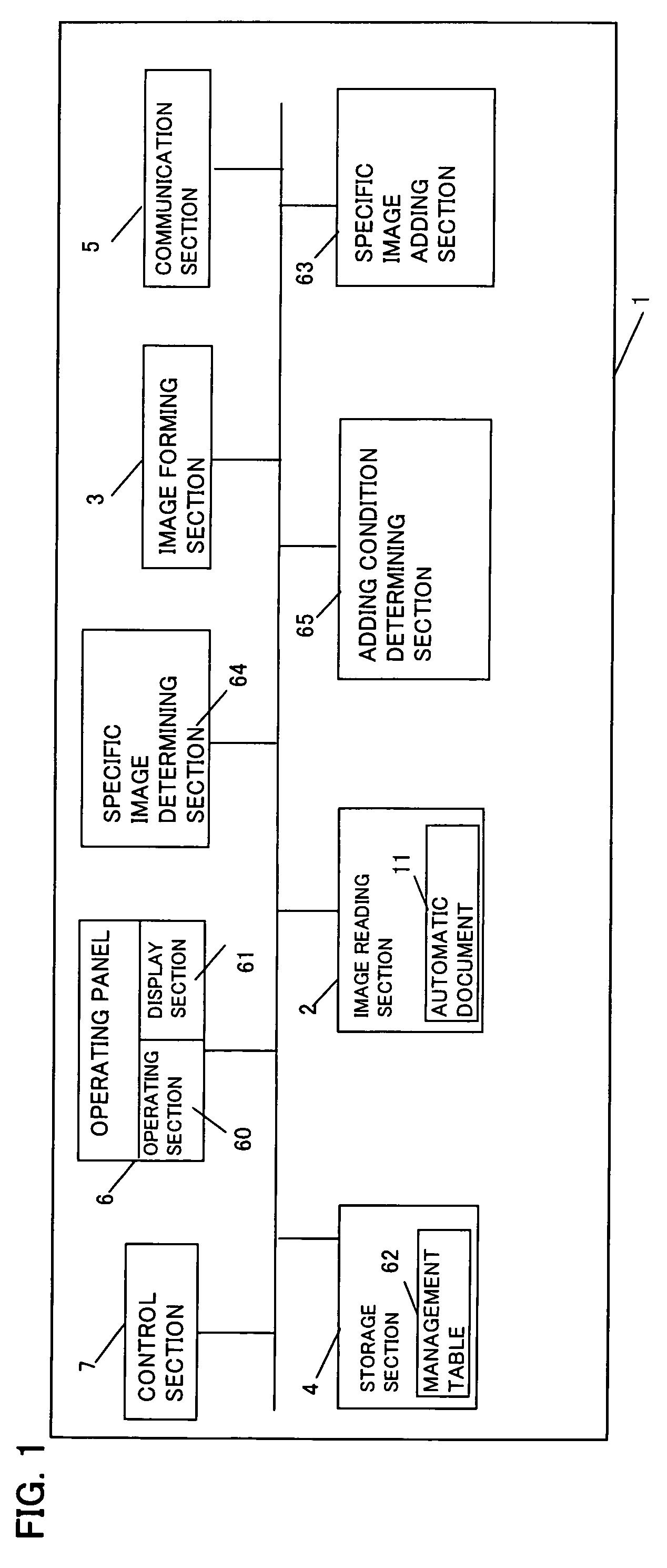 Image processing apparatus for adding different specific images to image data in color and black-and-white modes