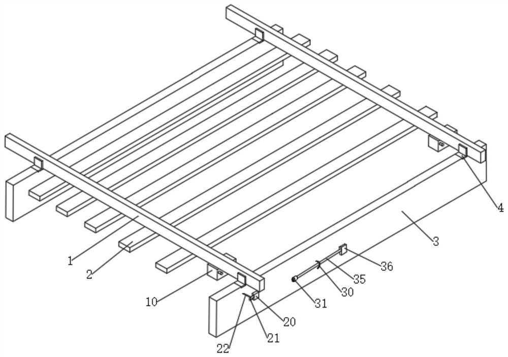 A fixed connection structure of profiled steel plate ceiling and steel purlin in construction engineering