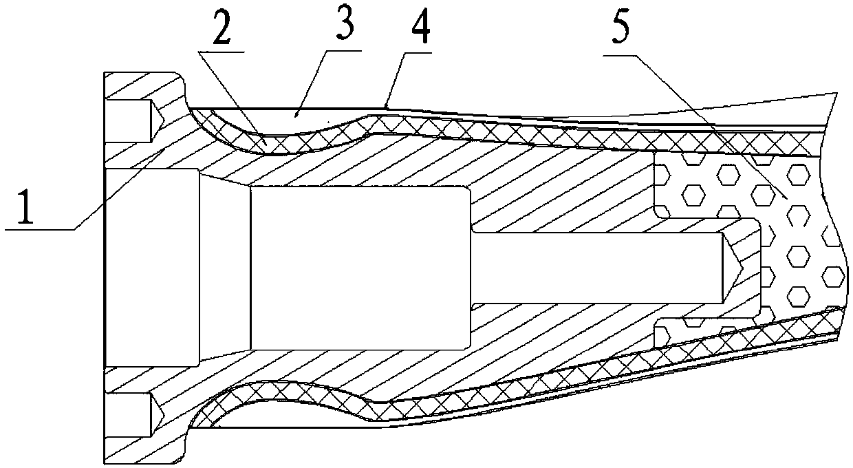 Composite propeller blade and blade root connecting structure
