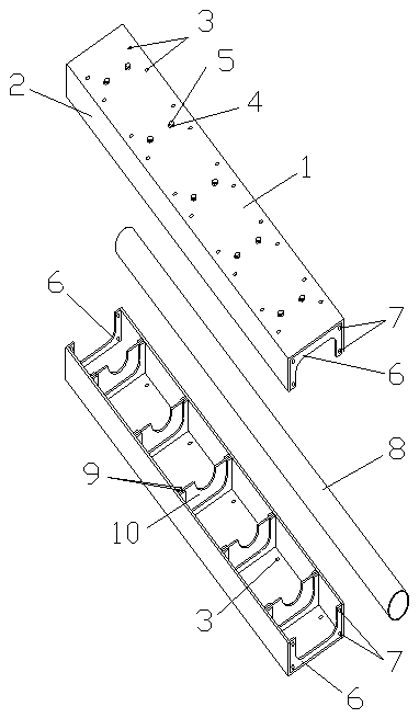 Multi-section universal assembly-type reinforcing device for steel structure and its application method